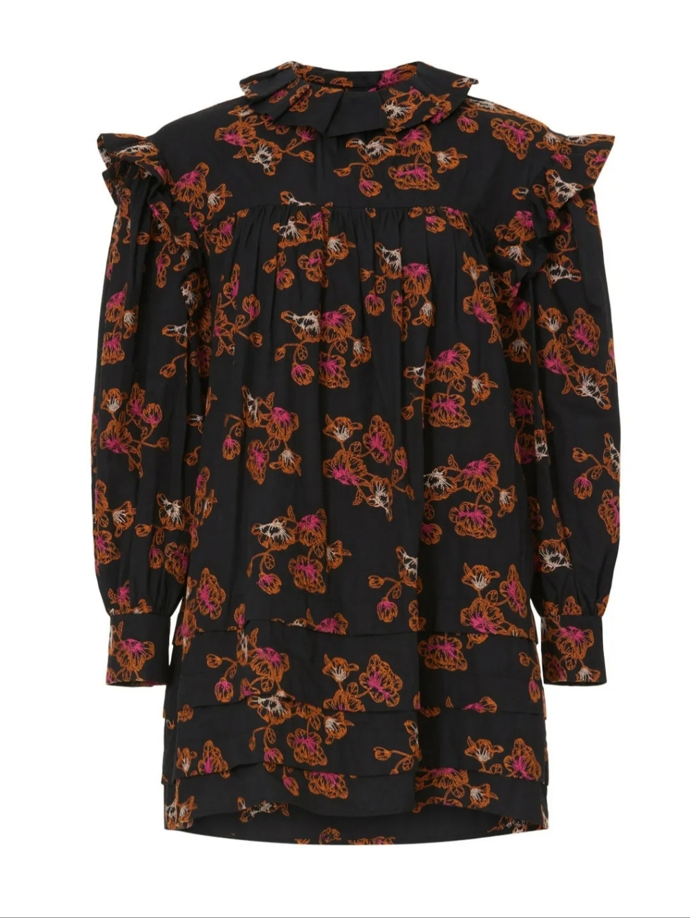 Hofmann Copenhagen Josefina Dress Womens 10 Black Embroidered Dress  Tower 2